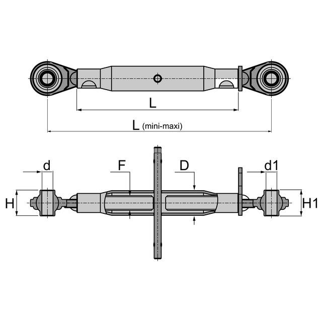 Barre de Poussee Mecanique Rotulerotule LG 535820 CAT2 référence fournisseur CBM020847004